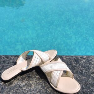 Verde Fanny Cross Strapped Open Toe Slide | Women Sandals