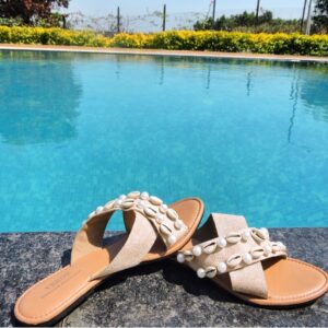 Verde Sakhi Cross Strapped Open Toe Slide | Women Sandals