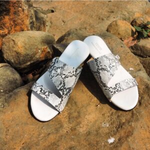 Verde Shesha Animal Print Open Toe Slide | Women Sandals