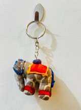Upcycled Handmade Elephant Keychain